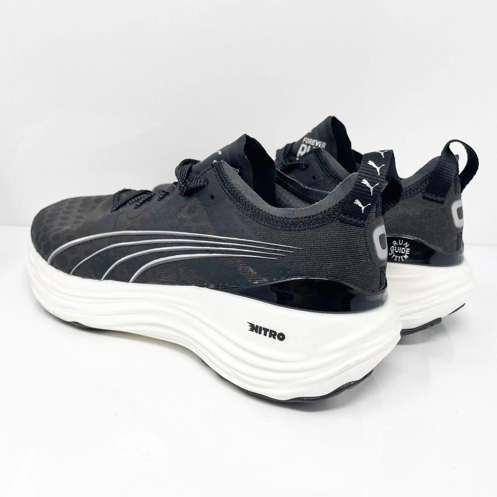 Puma Womens ForeverRun Nitro 377758-01 Black Running Shoes Sneakers Size 9.5