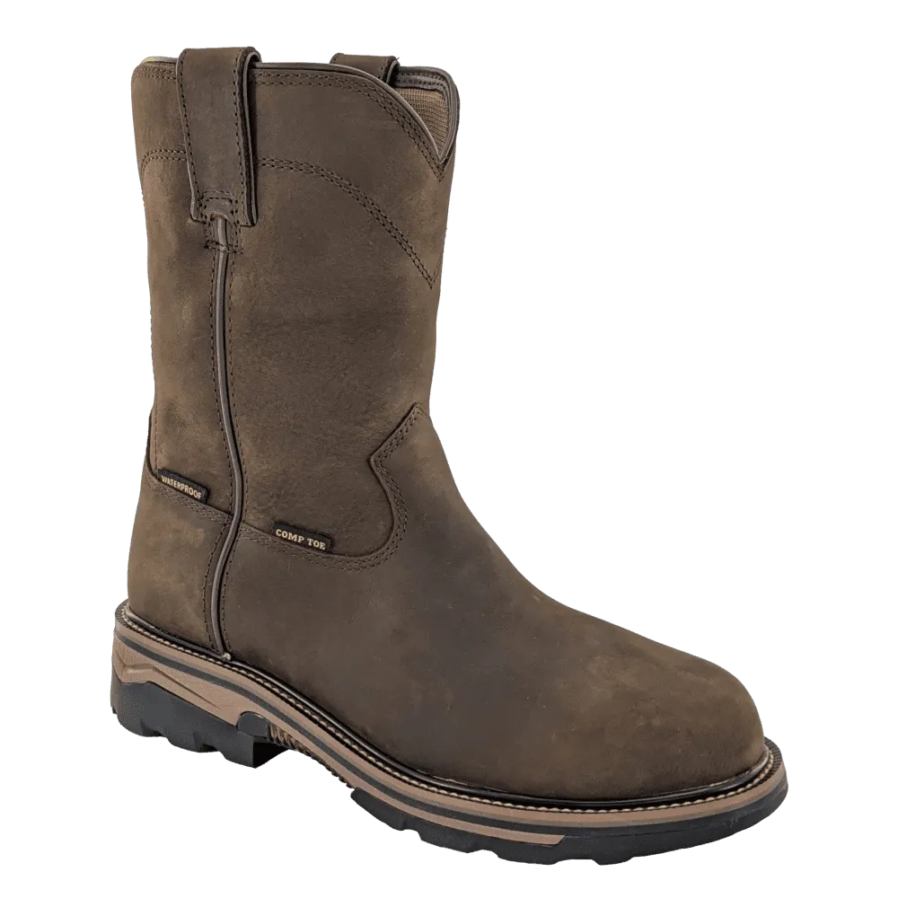 Watson Men's 12 Waterproof Brown Round Composite Toe Work Boot