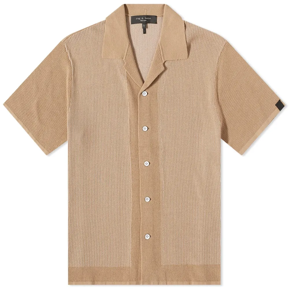 Rag & Bone Harvey Knit Vacation Shirt Khaki