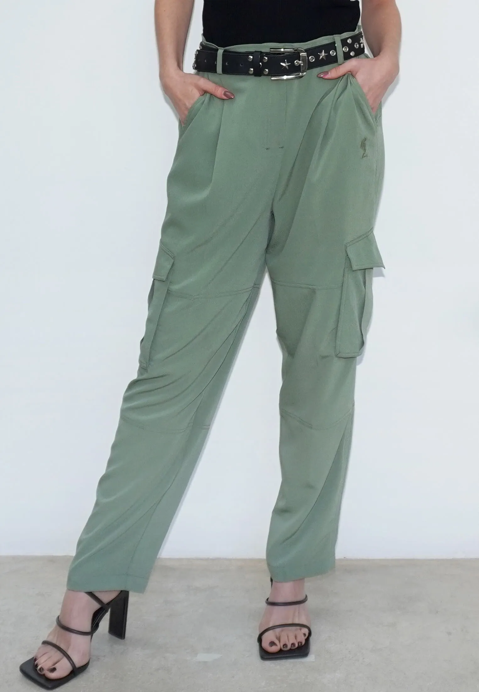 RAY KHAKI CARGO TROUSERS