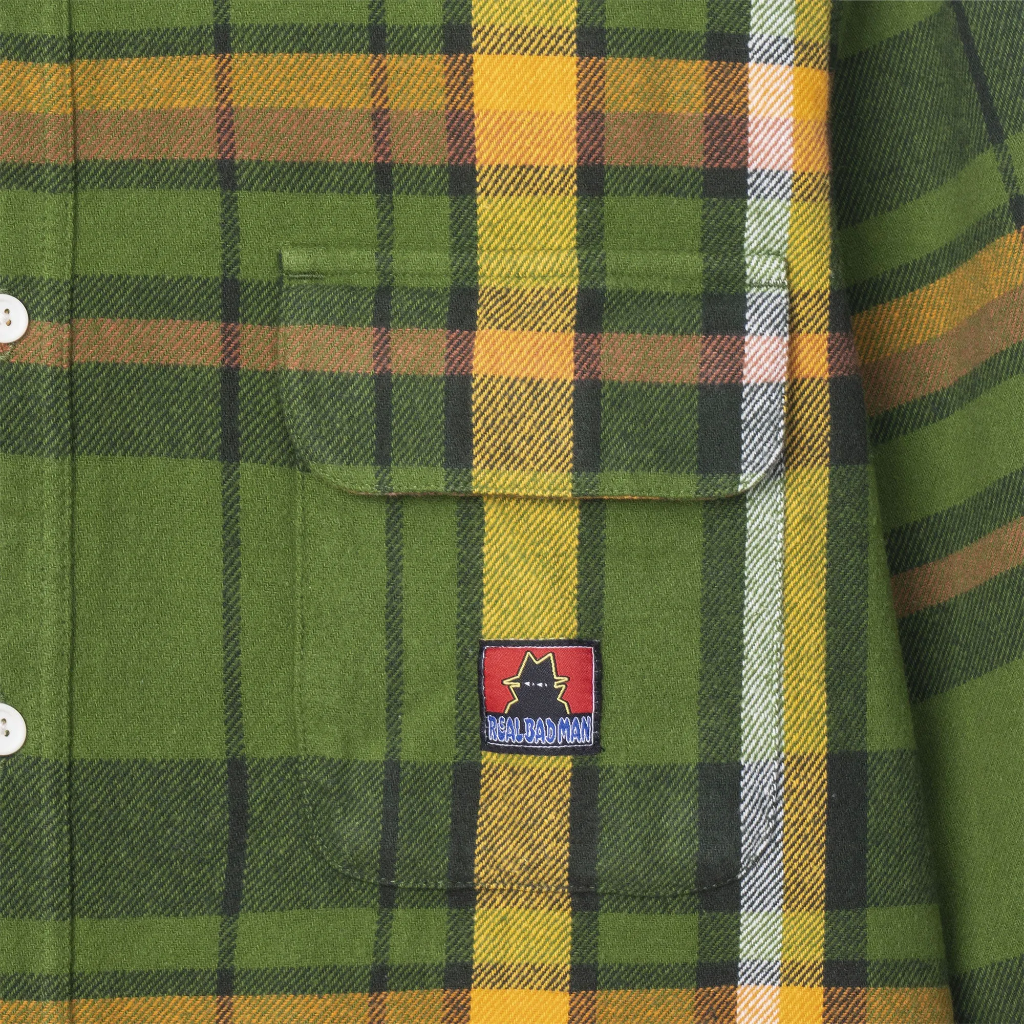 Real Bad Man RBM Flannel Shirt - Green