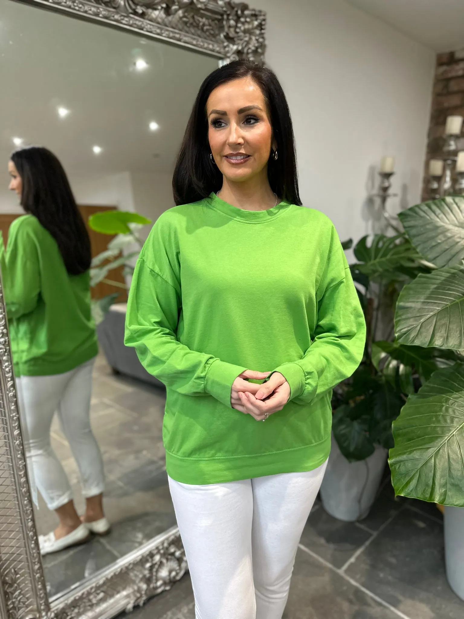 Reema's Green Sweatshirt - Shop Now!