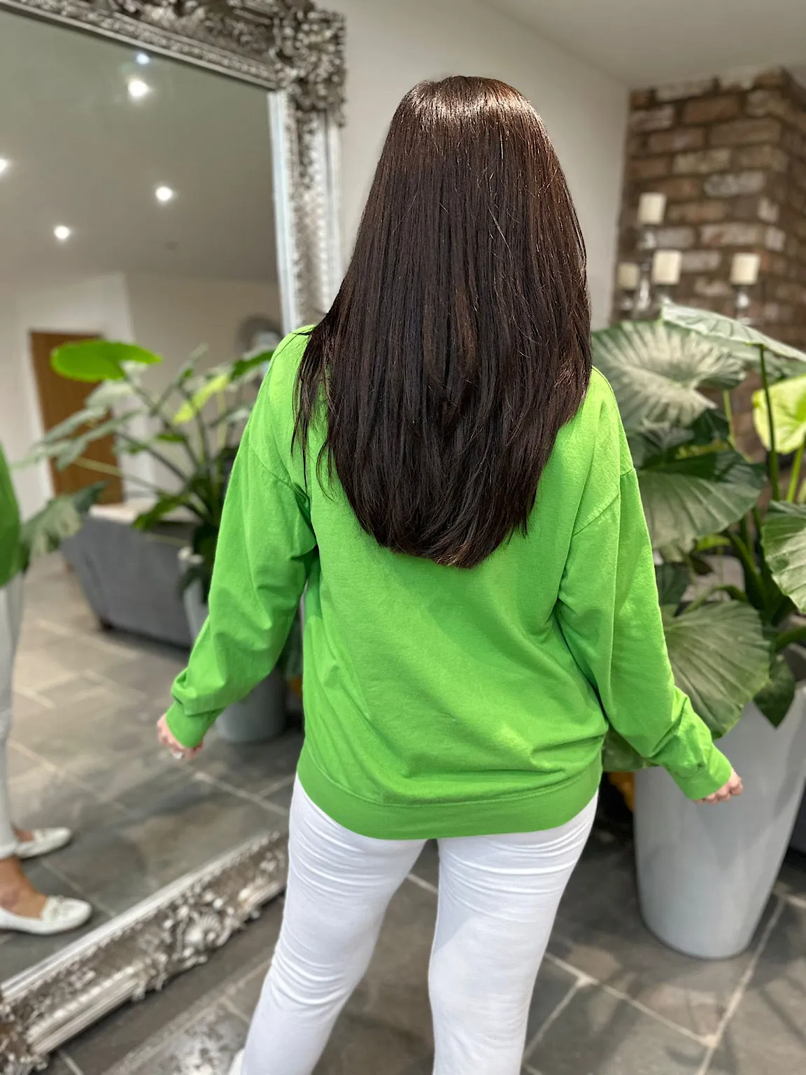 Reema's Green Sweatshirt - Shop Now!