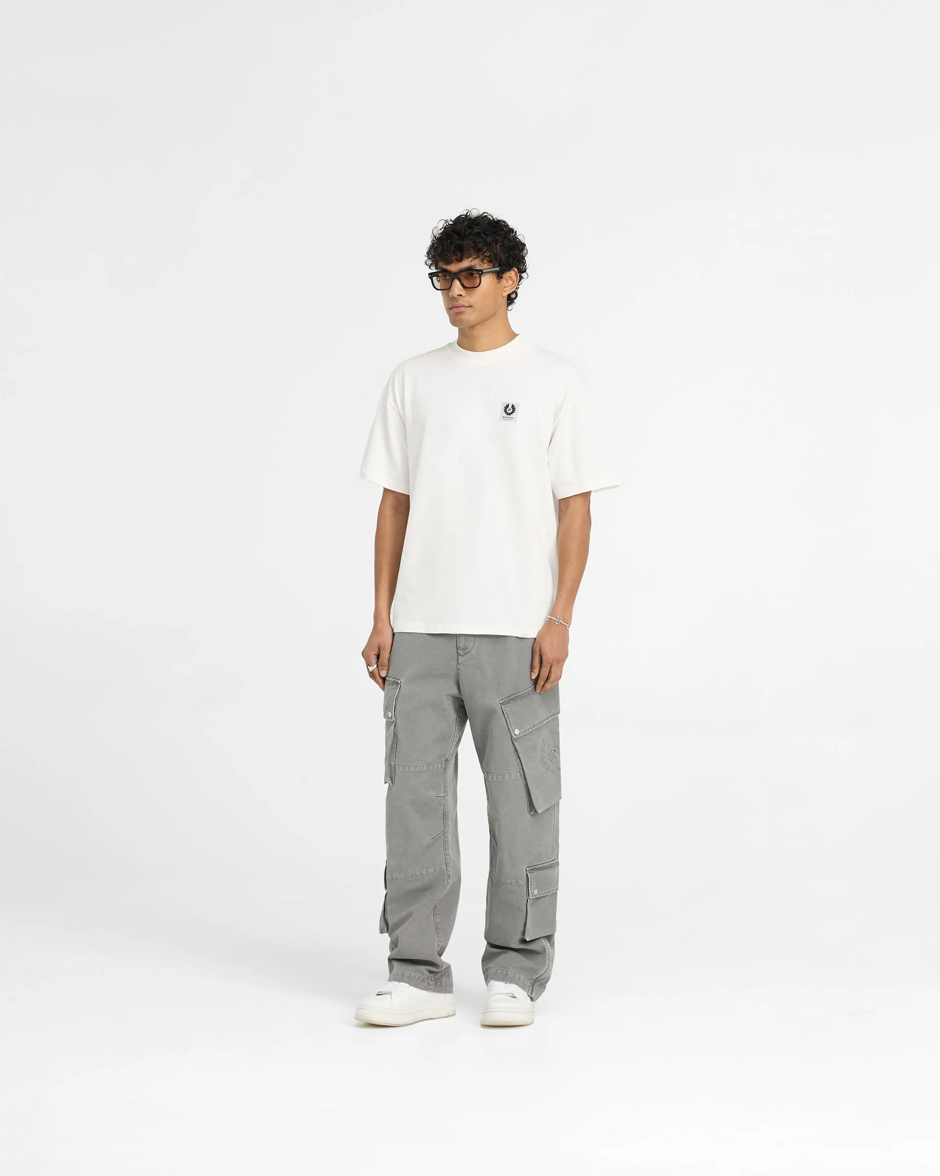 Represent X Belstaff Patch T-Shirt - Flat White