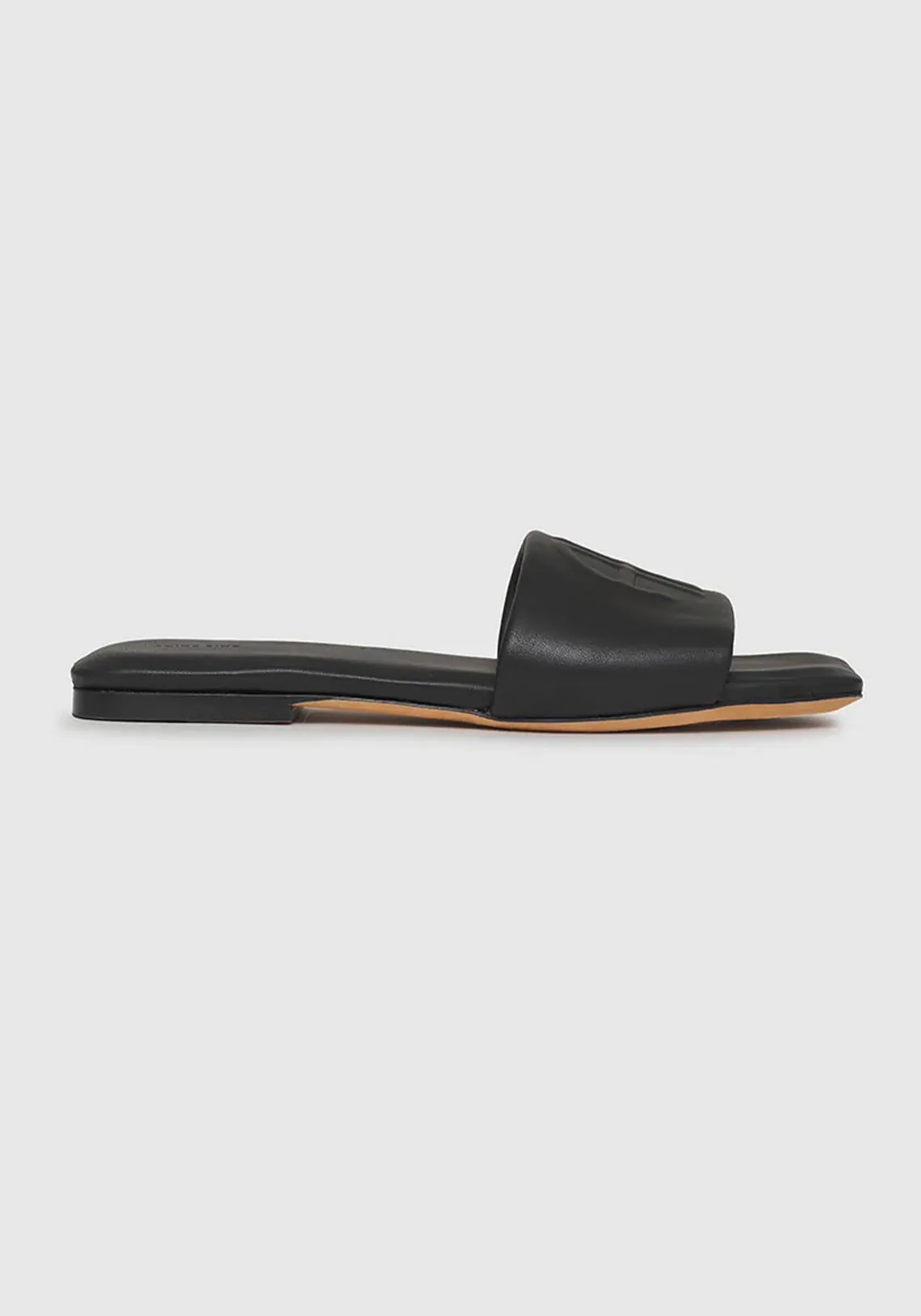 RIA SLIDES BLACK MONOGRAM