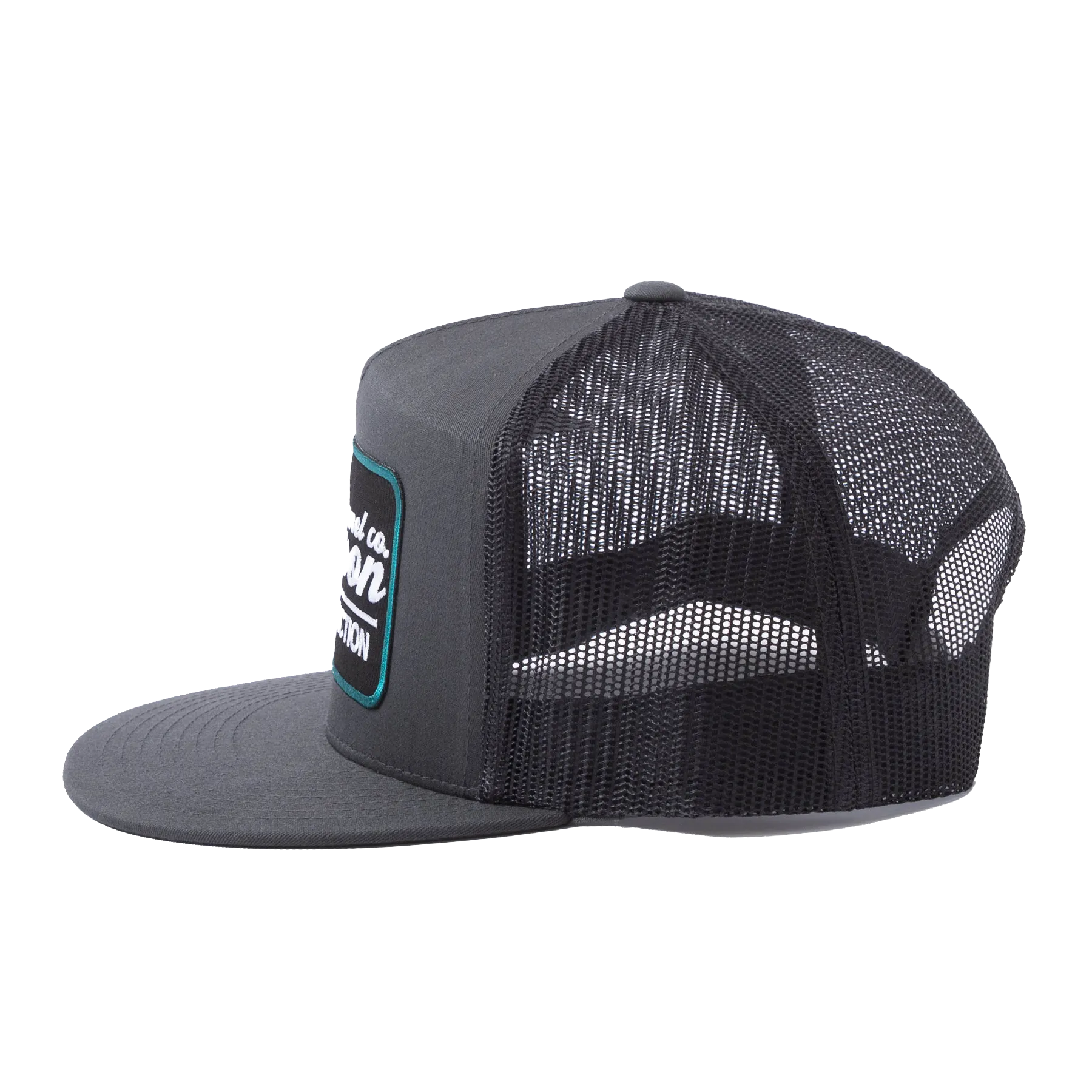 Roadside Flat Bill Trucker Snapback - Black