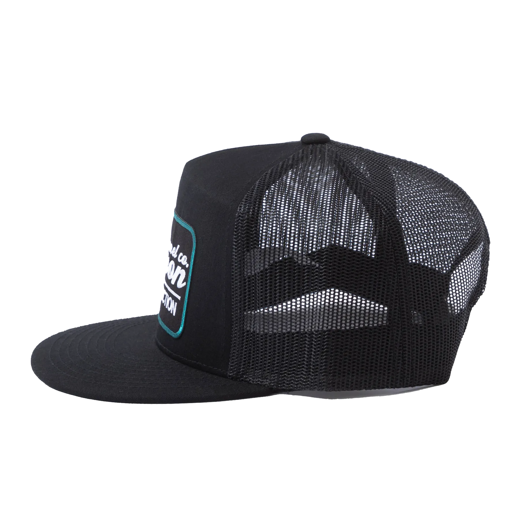 Roadside Flat Bill Trucker Snapback - Black