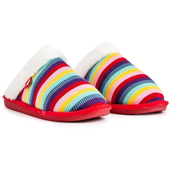 Colorful Textile Slip-Ons