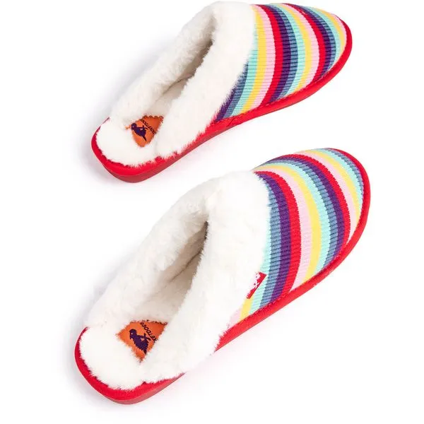 Colorful Textile Slip-Ons