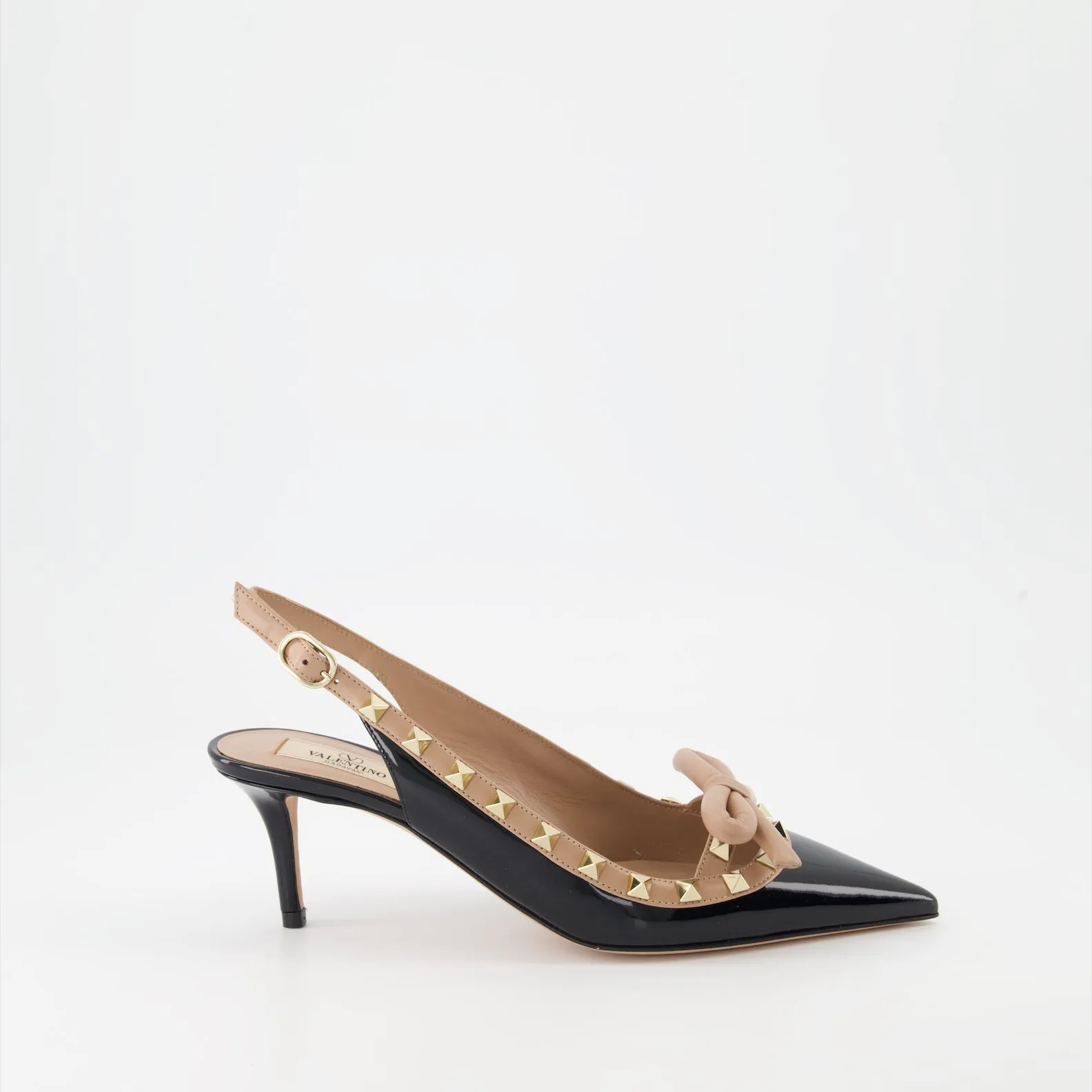 Rockstud Espadrilles with Leather Back-Strap