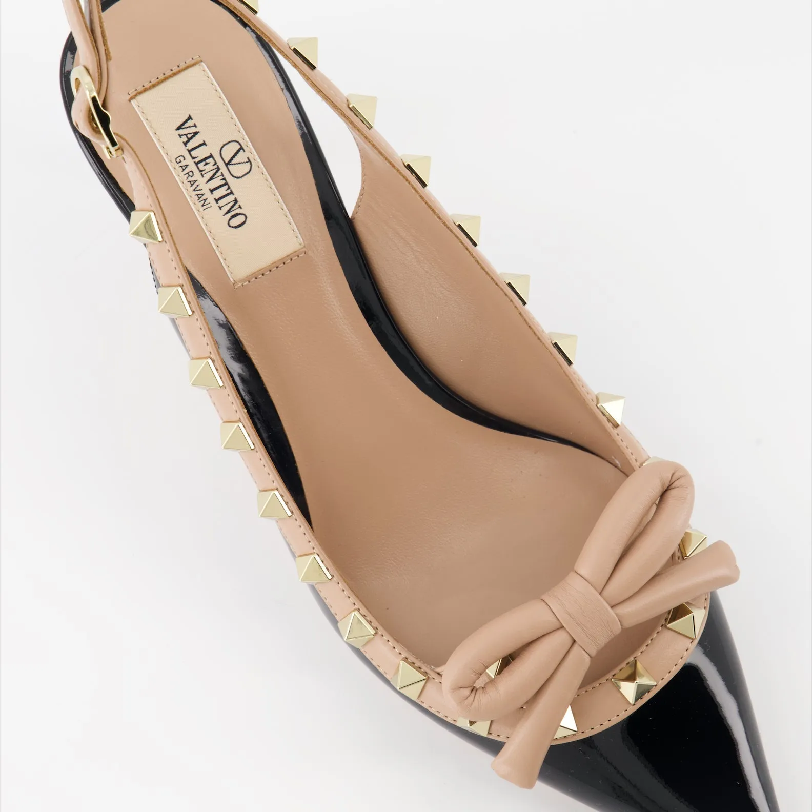 Rockstud Espadrilles with Leather Back-Strap