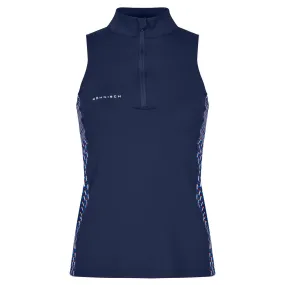 Rohnisch Bonnie Ladies Sleeveless Golf Polo Shirt Blue.