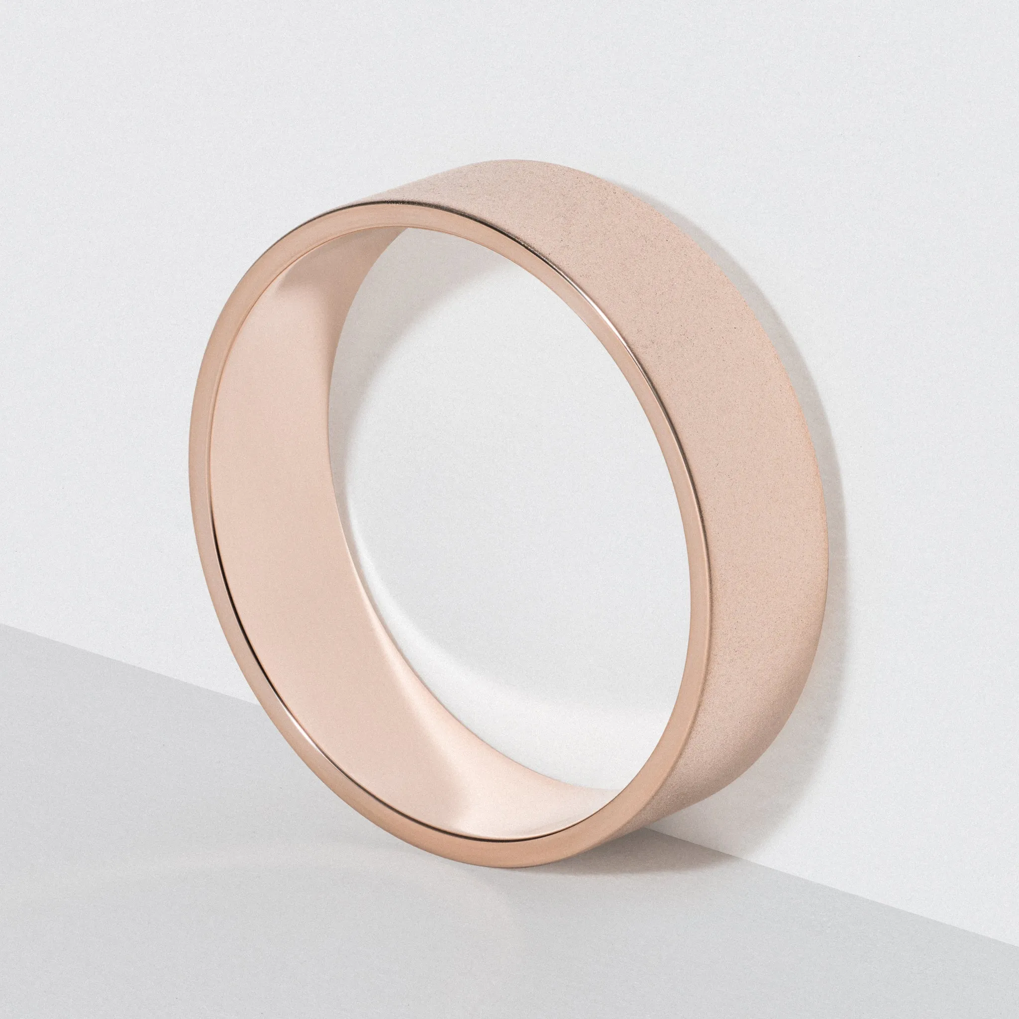 Matte 6mm Rose Gold Wedding Ring