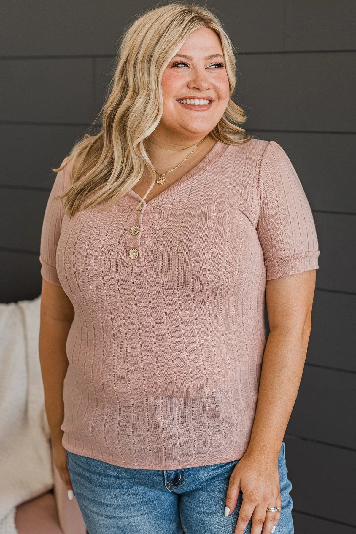 Dusty Pink Knit Top - Rumor Has It