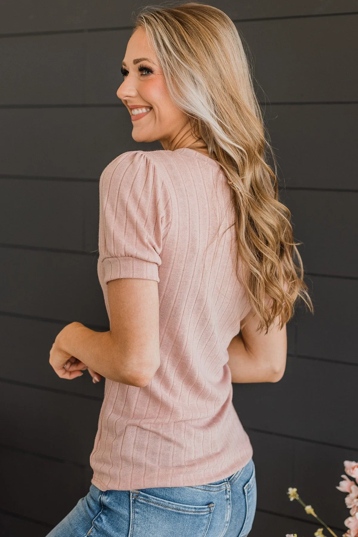 Dusty Pink Knit Top - Rumor Has It