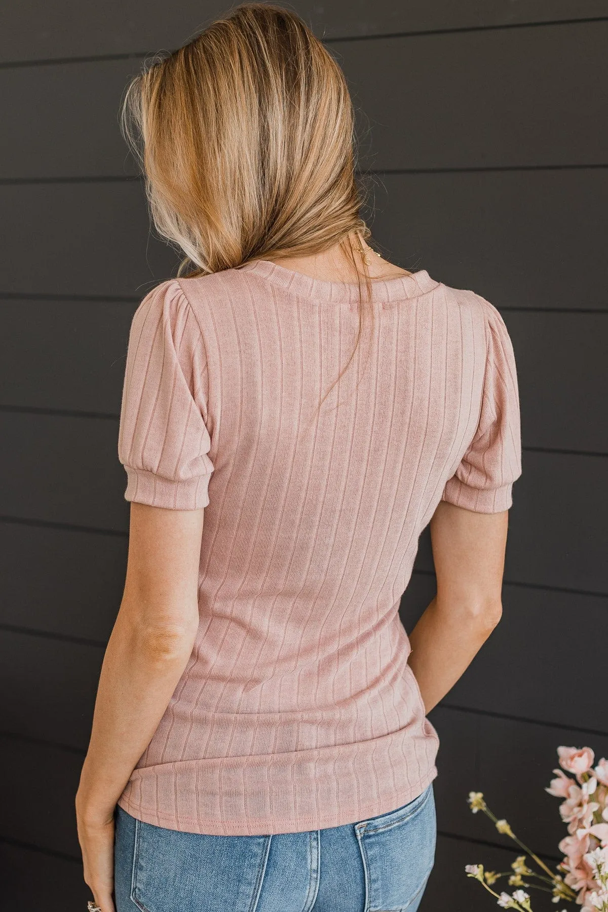 Dusty Pink Knit Top - Rumor Has It