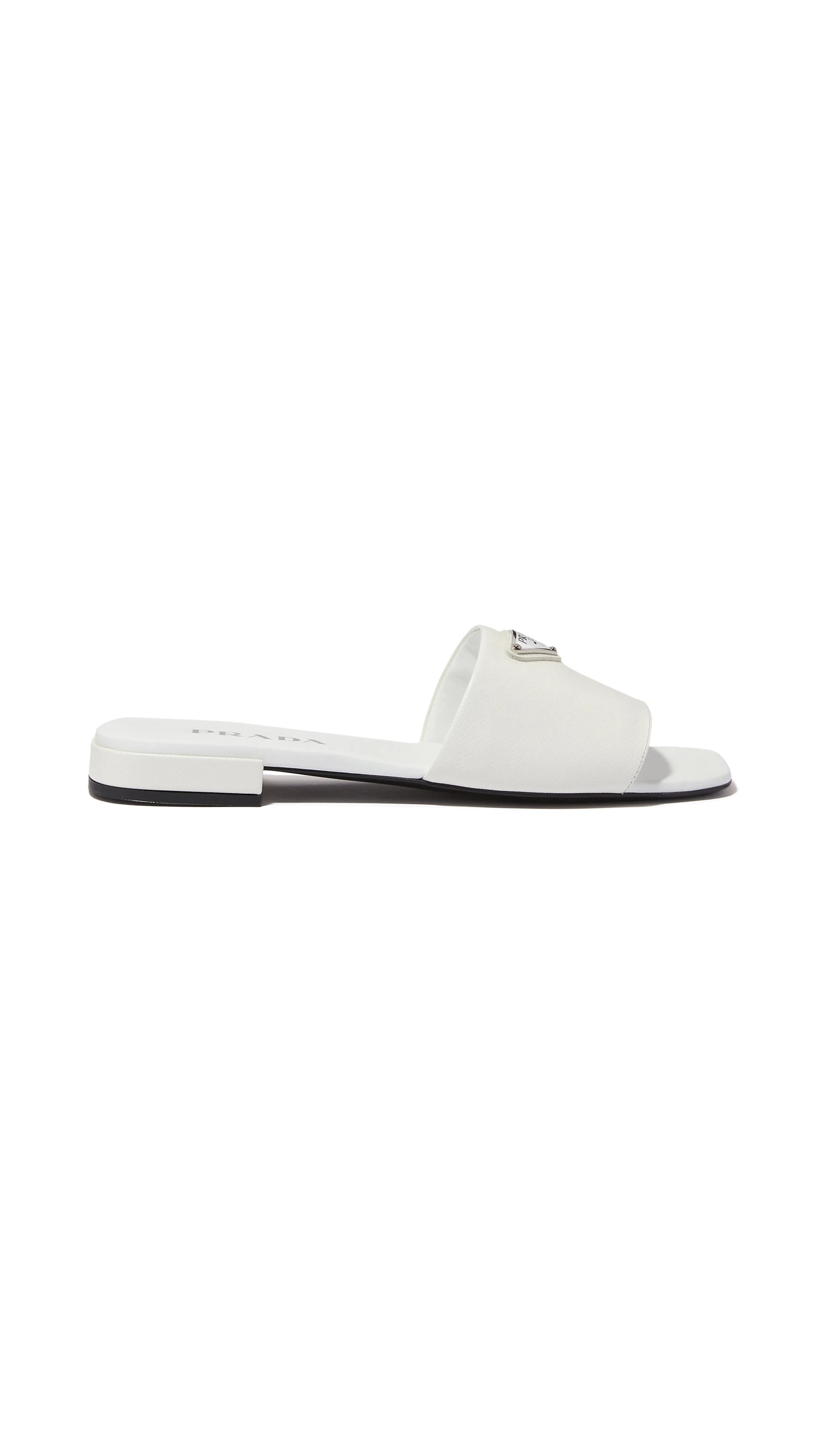 White Patent Leather Slides