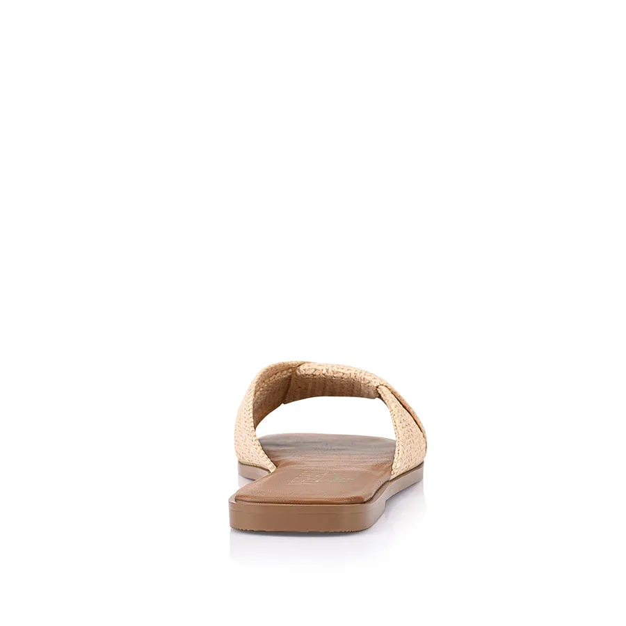 Sage Casual Slides - Natural Raffia