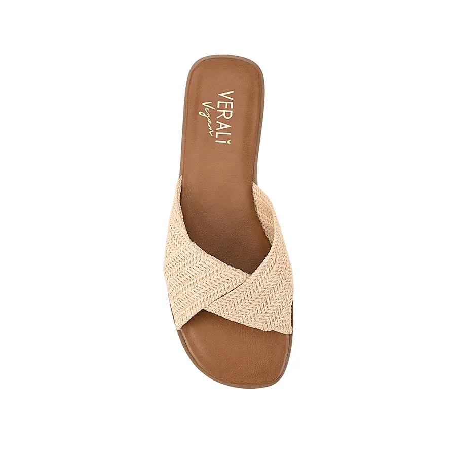 Sage Casual Slides - Natural Raffia