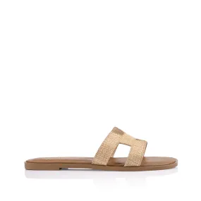 Sandra Casual Slides - Natural Raffia