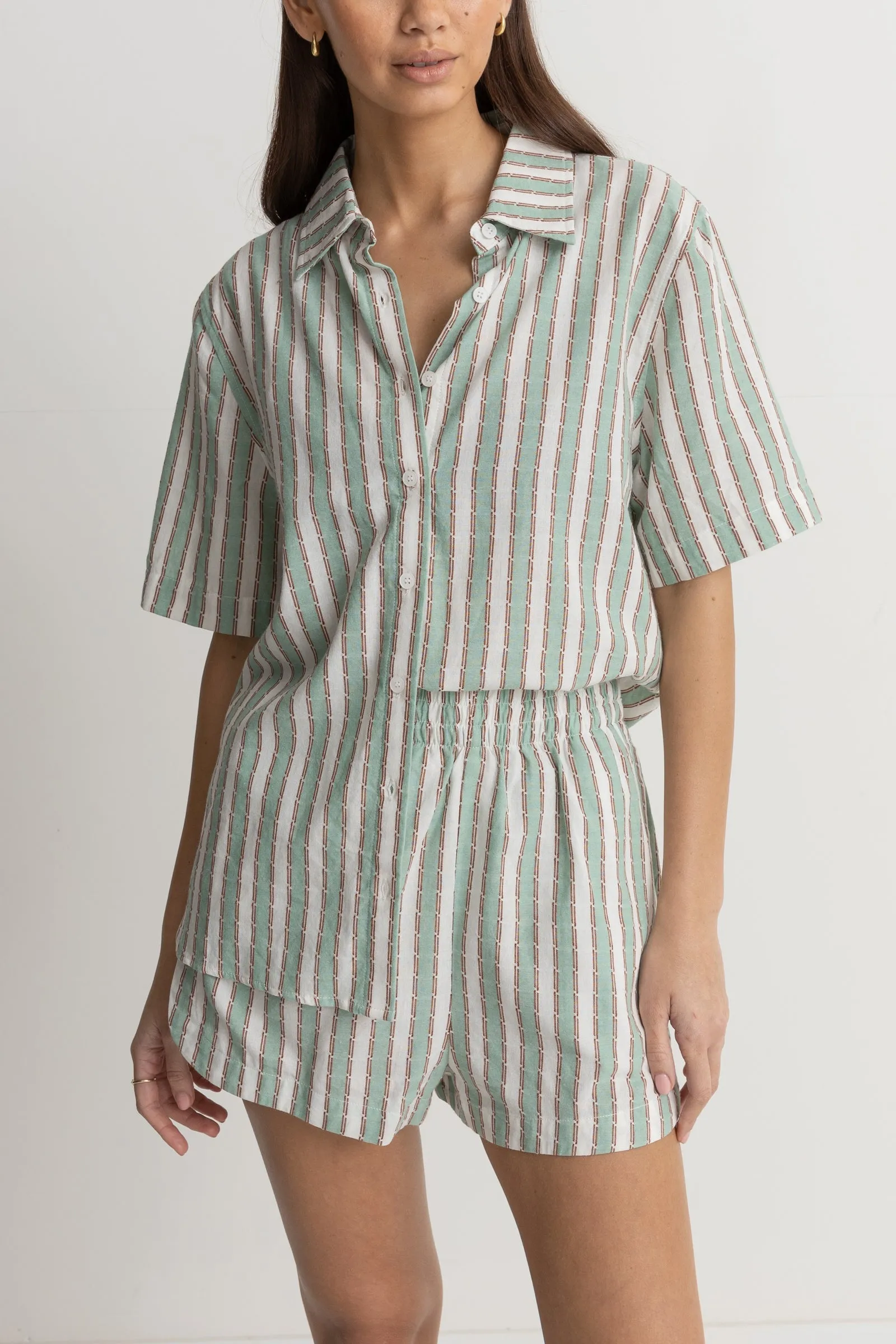 Sea Green Joelene Short Sleeve Shirt