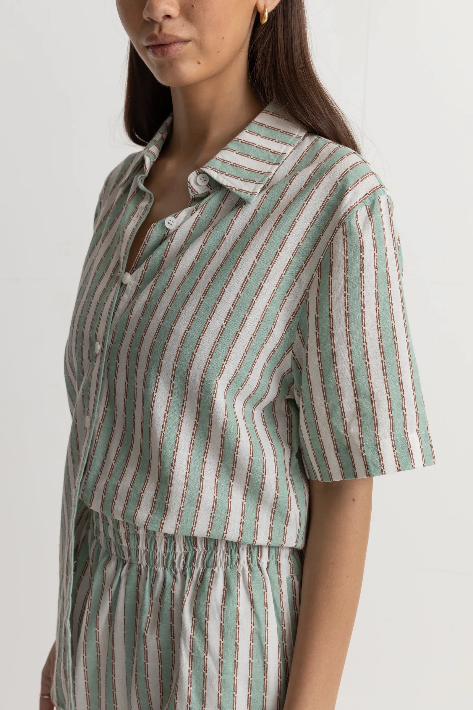 Sea Green Joelene Short Sleeve Shirt