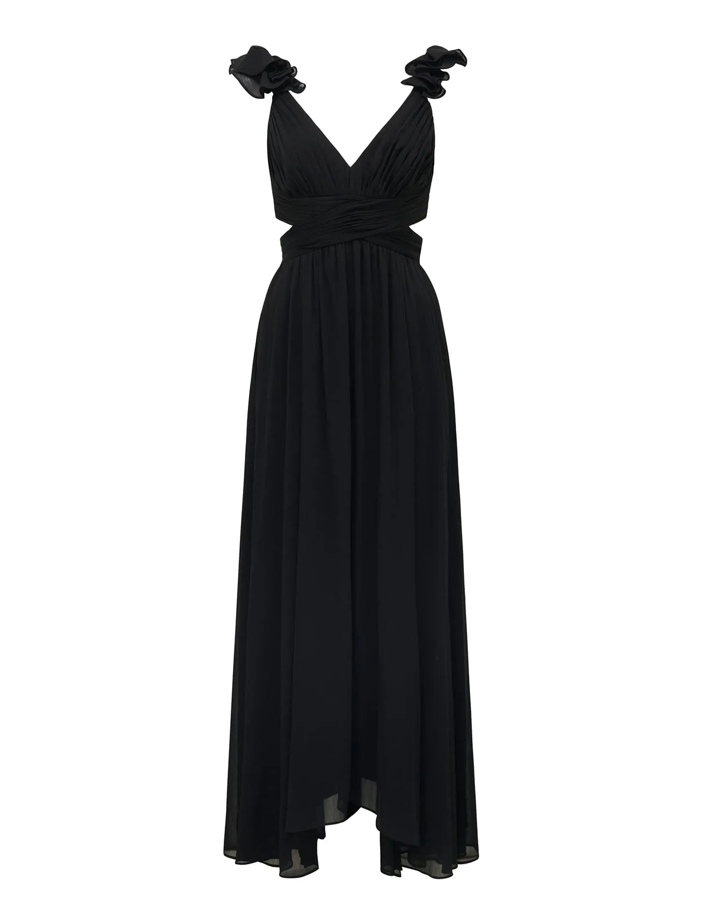 Ruffle Shoulder Maxi Dress - Selena