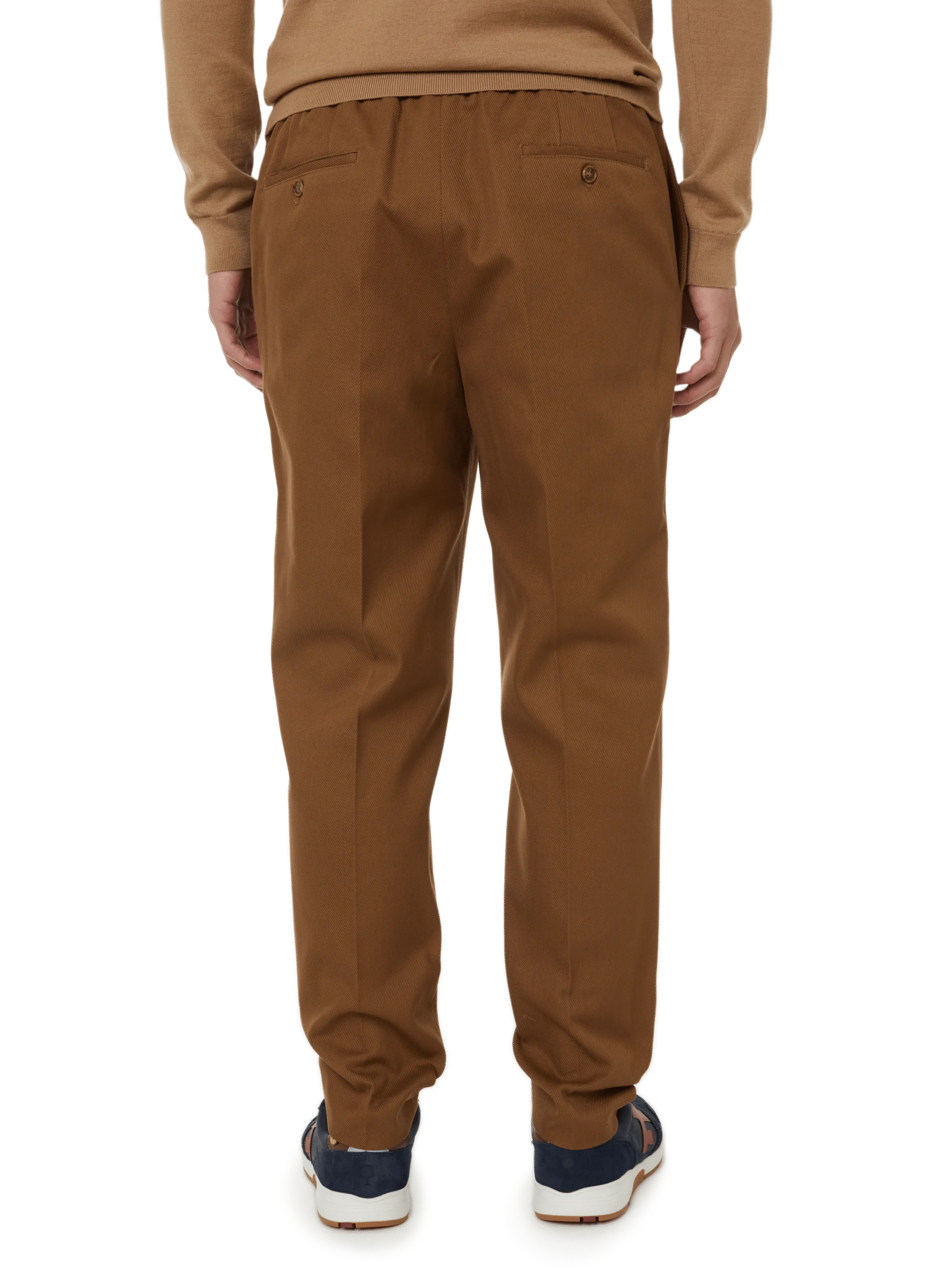 Slim-fit brown cotton trousers from the 1865 collection