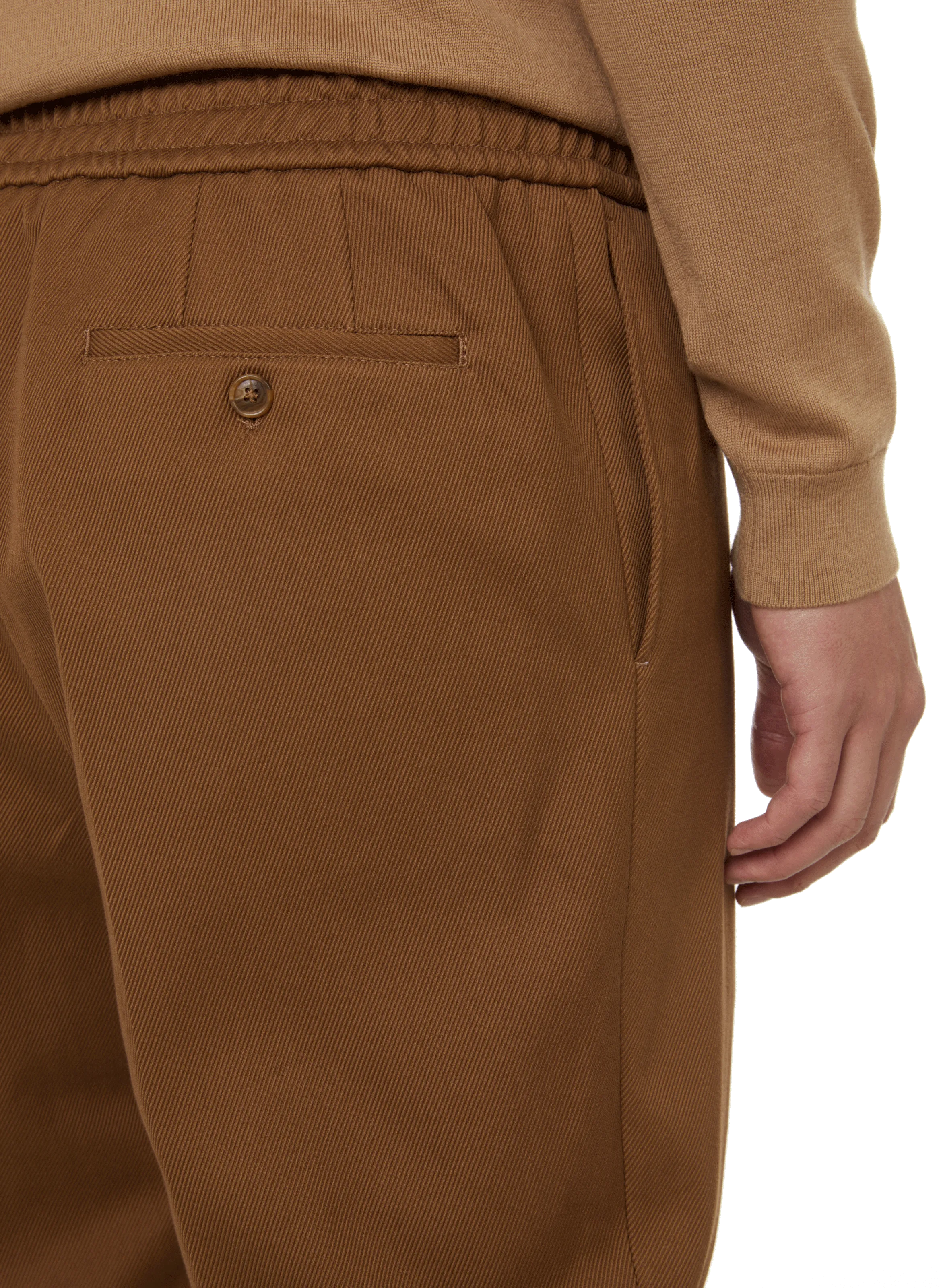 Slim-fit brown cotton trousers from the 1865 collection