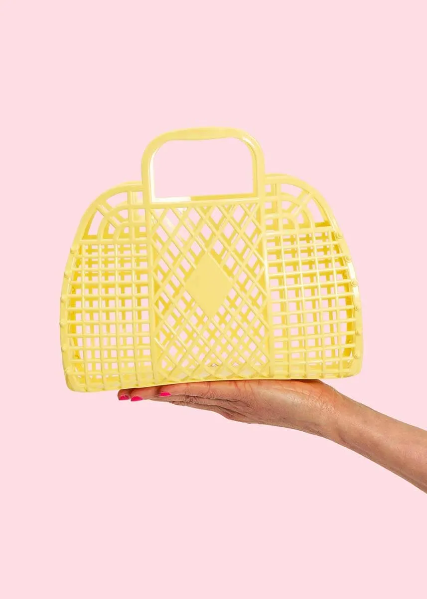 Retro Yellow Mini Basket