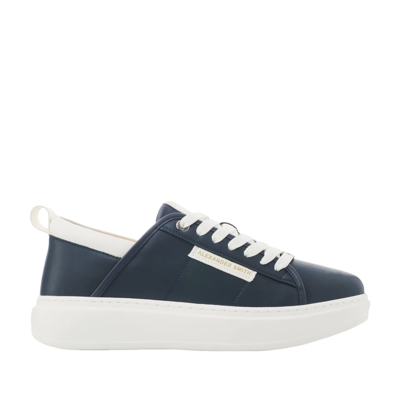 Blue Vegan Leather Eco-Wembley Sneakers