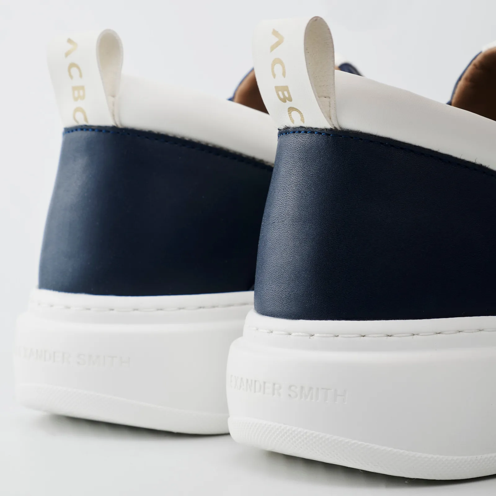 Blue Vegan Leather Eco-Wembley Sneakers