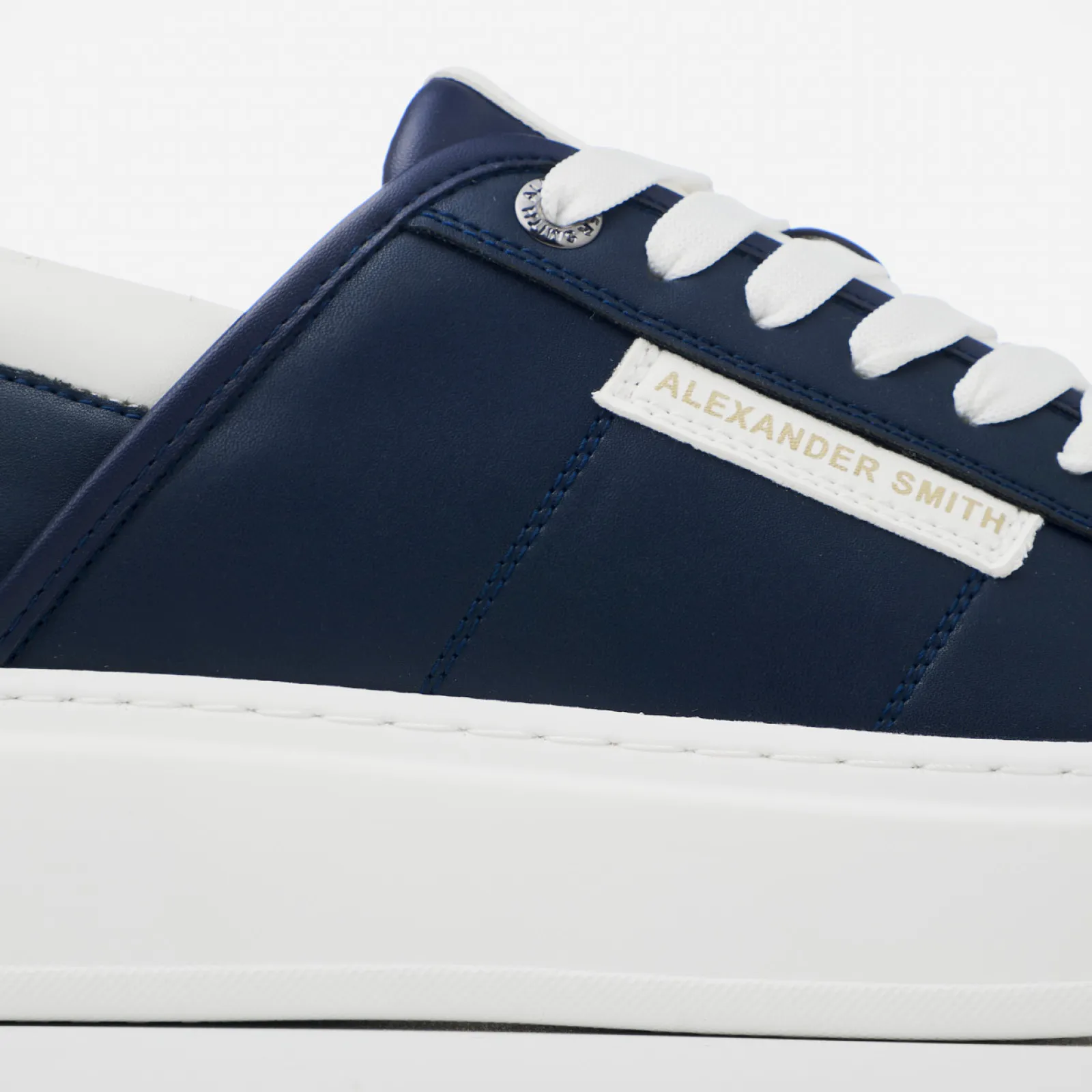 Blue Vegan Leather Eco-Wembley Sneakers