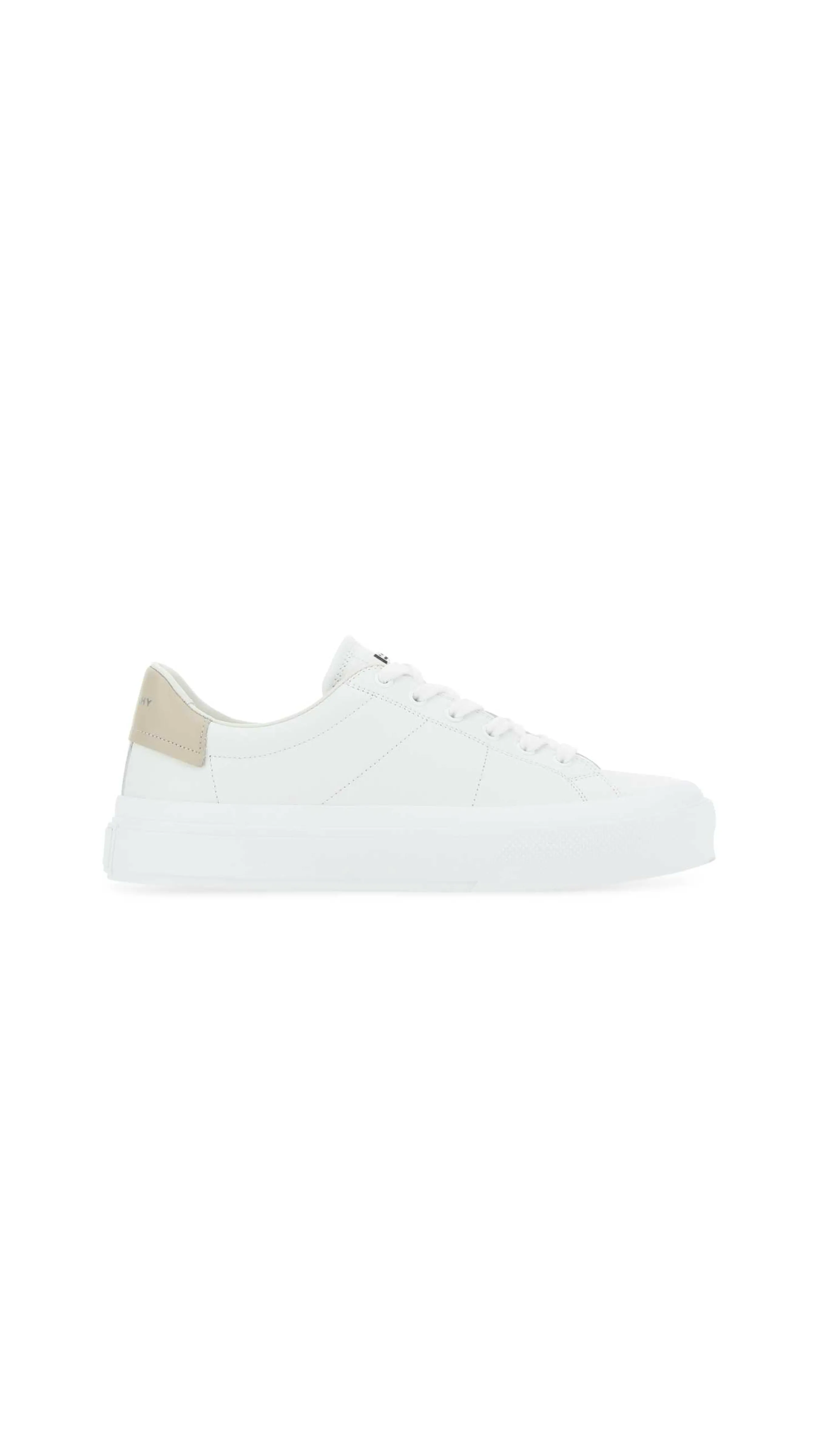 White/Beige Two-Tone Sneakers