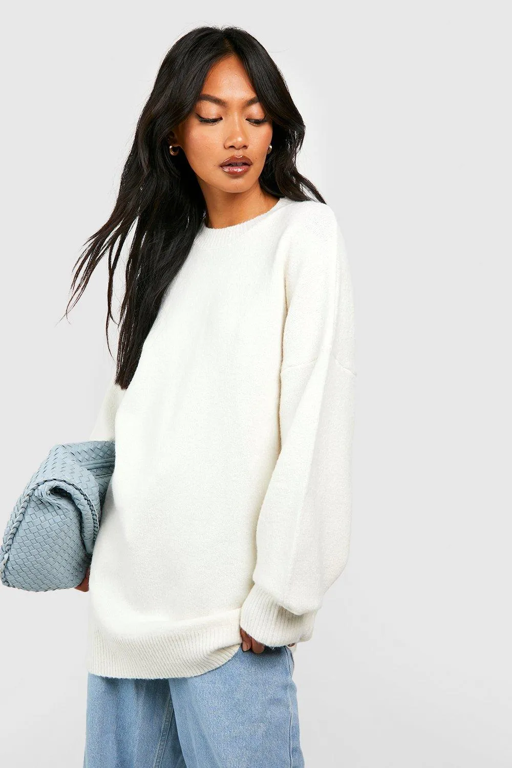 Soft Knit Longline Jumper - Shop Jumpers & Cardigans - boohoo.