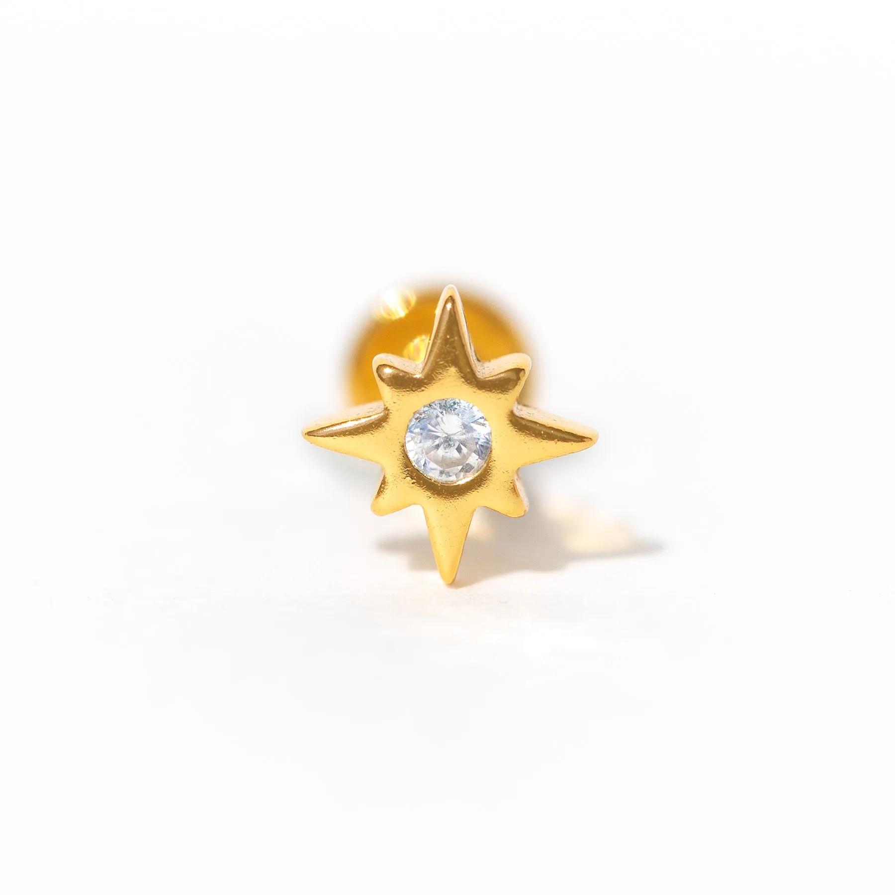 Sparkling Flat Back Star Earring