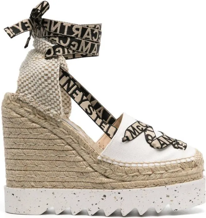 Stella McCartney Gaia 140mm wedge espadrilles White