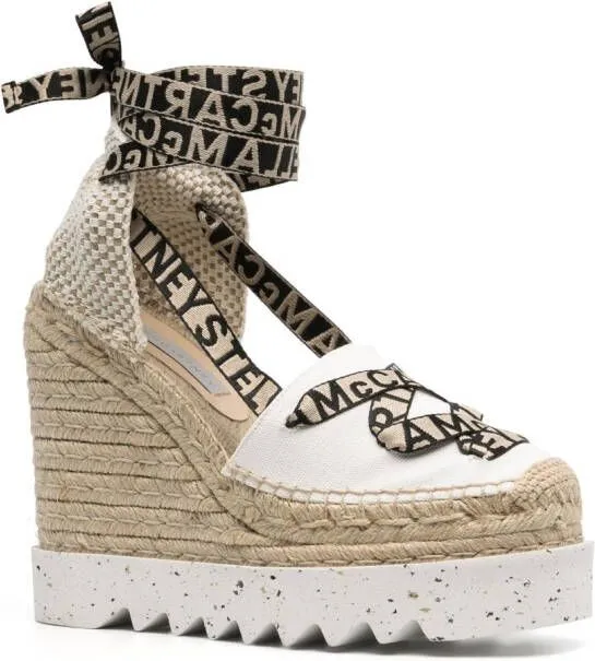 Stella McCartney Gaia 140mm wedge espadrilles White