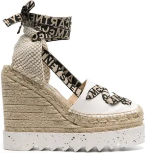 Stella McCartney Gaia 140mm wedge espadrilles White