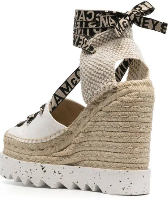 Stella McCartney Gaia 140mm wedge espadrilles White