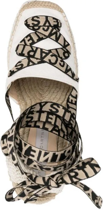 Stella McCartney Gaia 140mm wedge espadrilles White