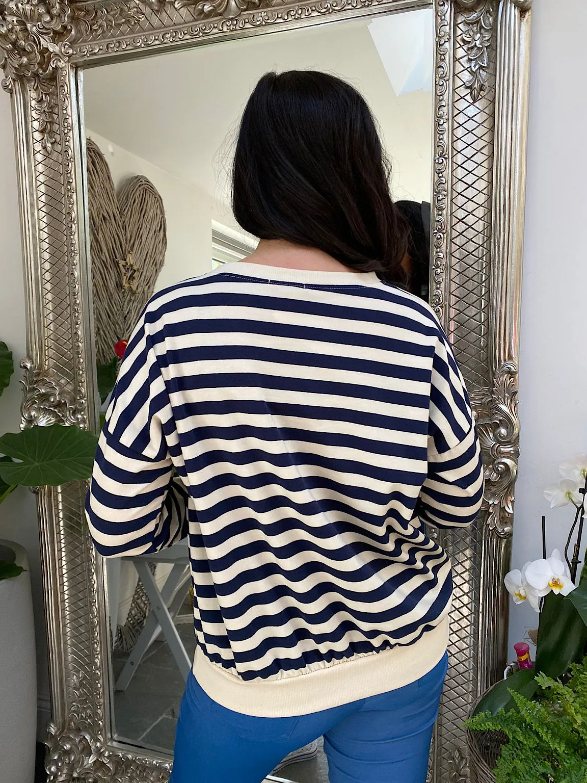 Lauren Heart Sweatshirt - Fluffy Stripe