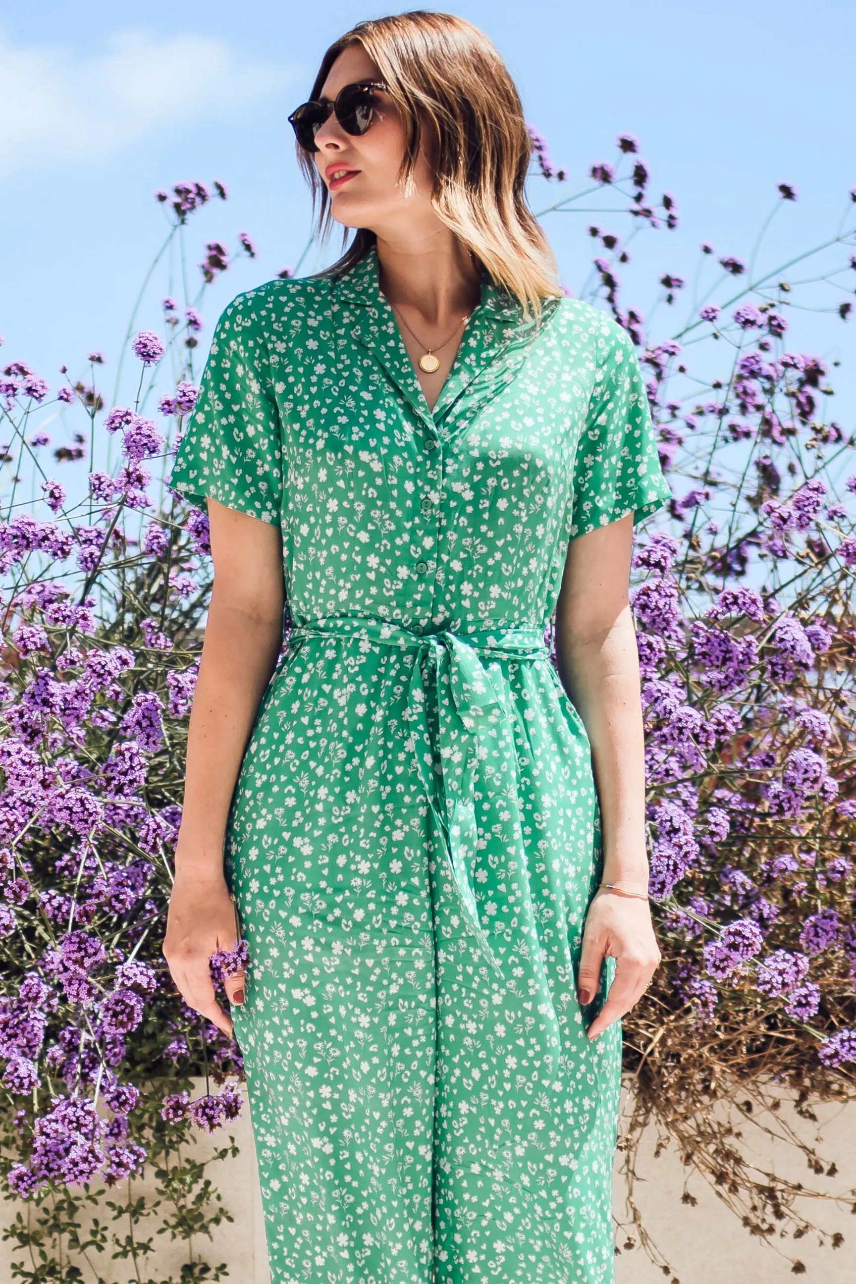 Brighton Sugarhill Green Print Jumpsuit