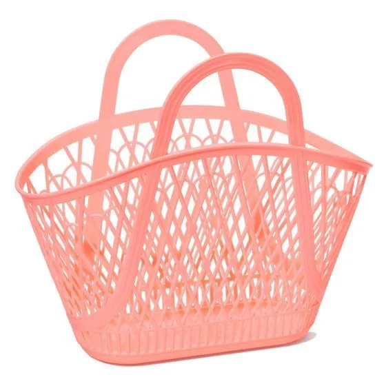 Sun Jellies Betty Basket Tote Bag - Peach - Shop Now