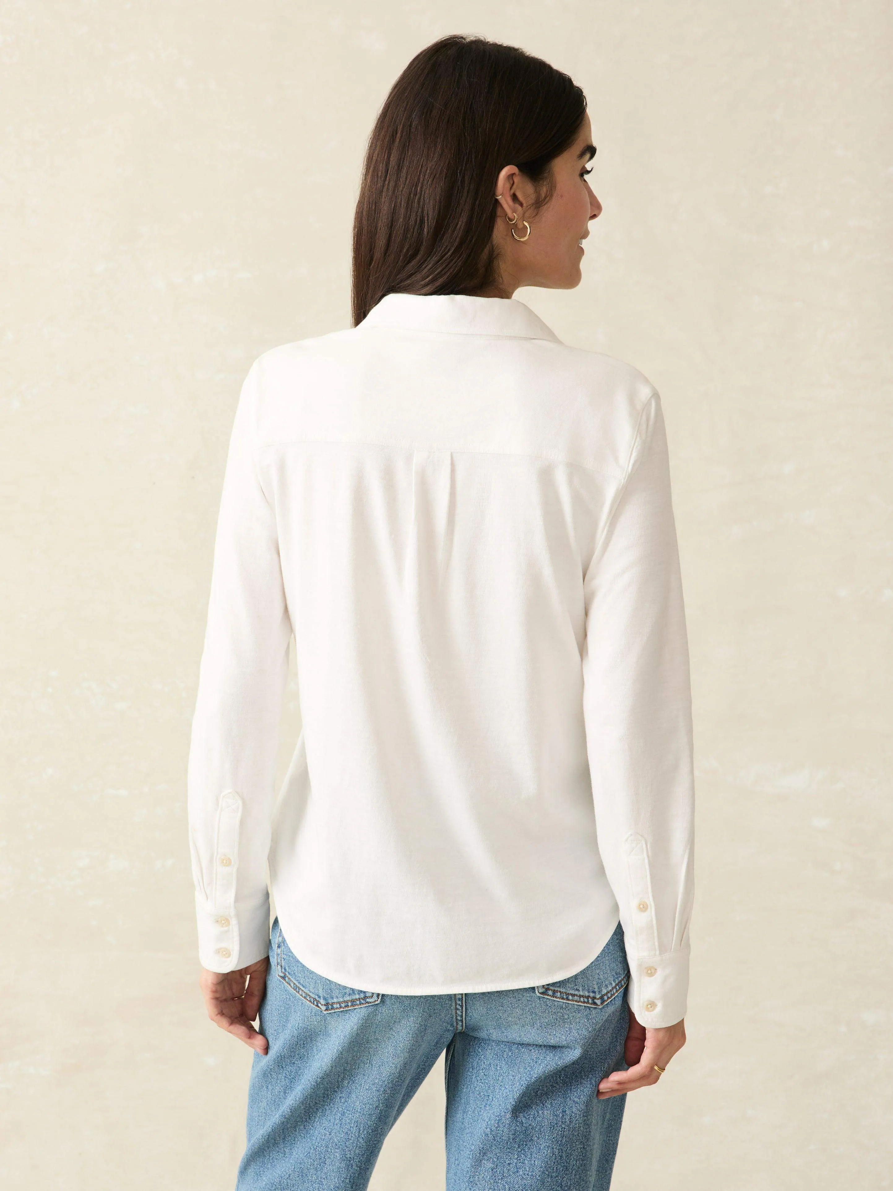 Sunwashed Knit Shirt - White