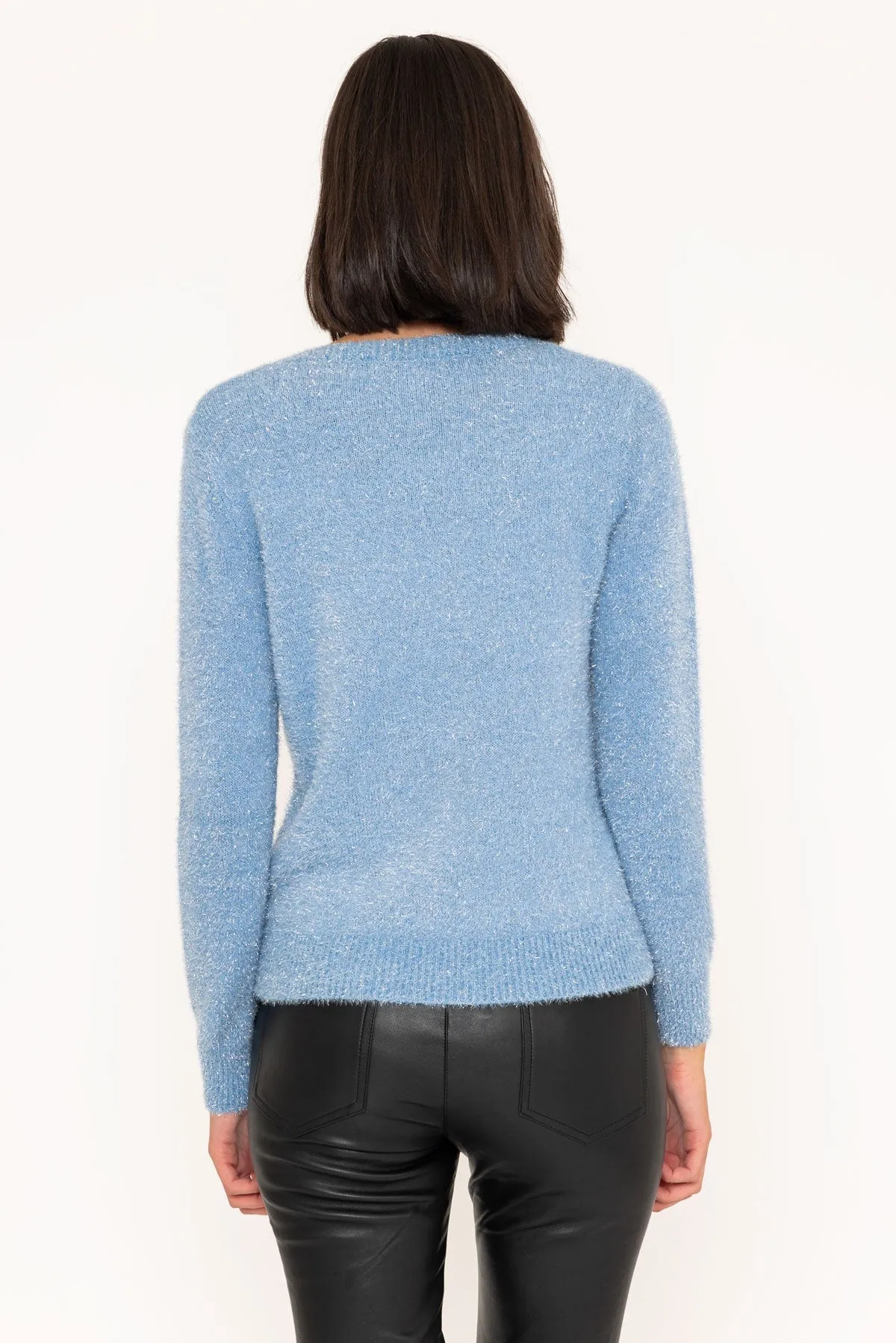 Super Soft Sparkle Knit Jumper in Blue