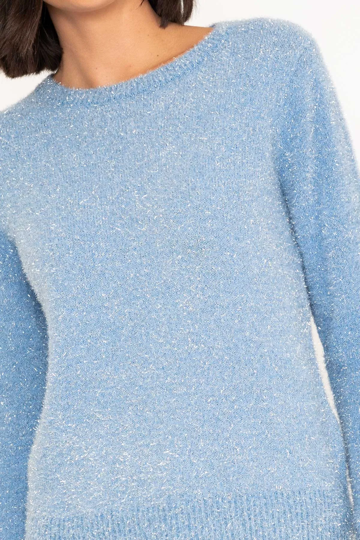 Super Soft Sparkle Knit Jumper in Blue