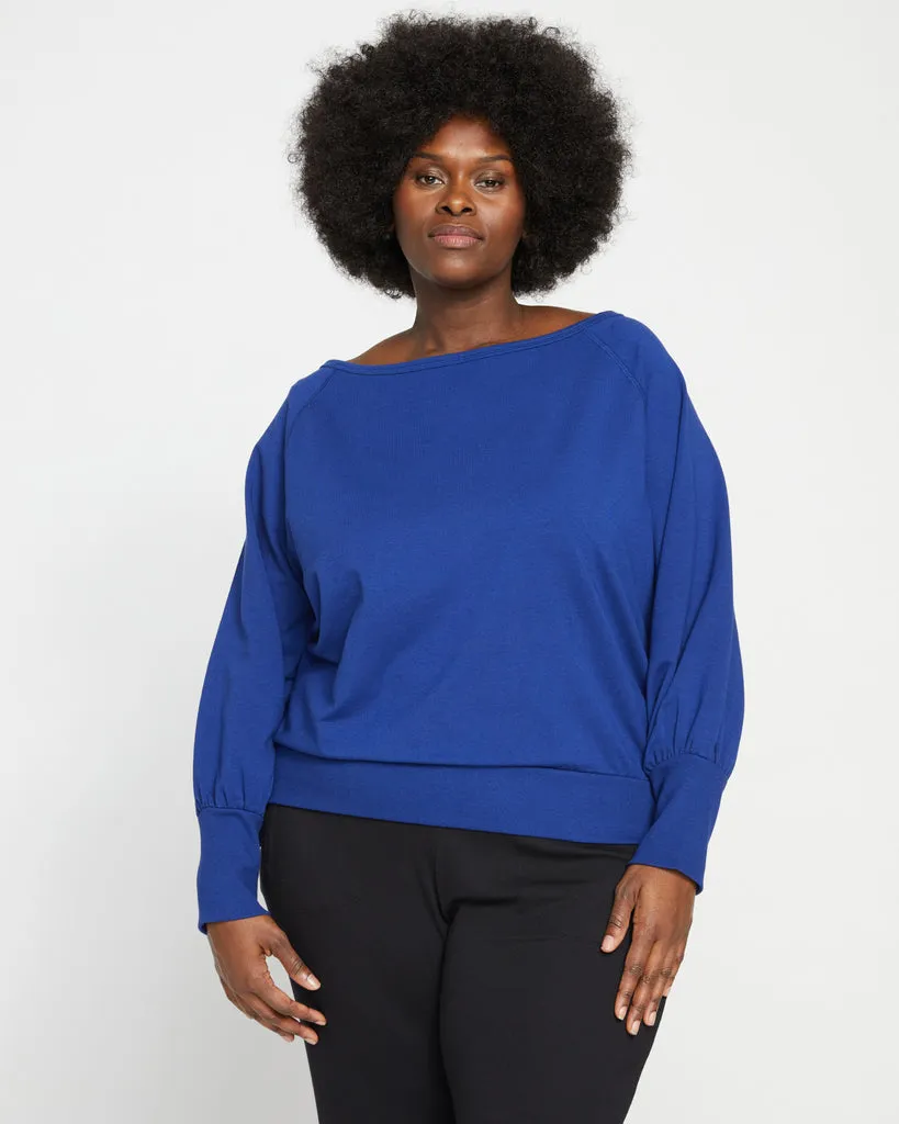 Super Soft Terry Scoop Sweatshirt - Lapis