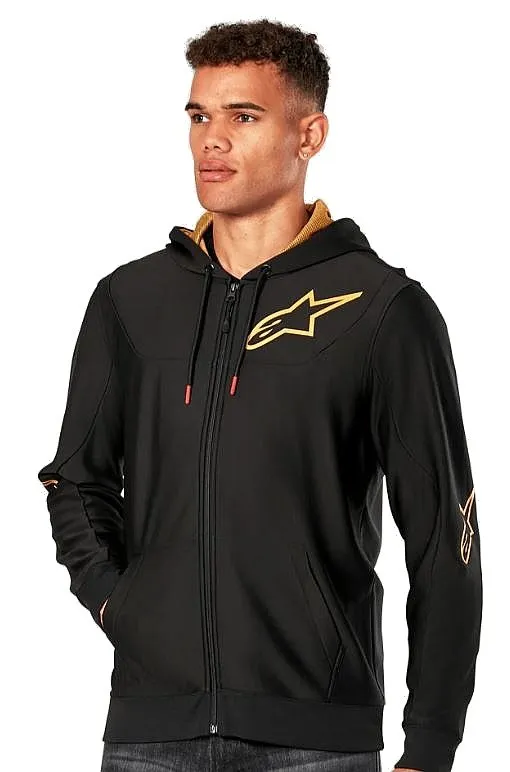 sweatshirt Alpinestars Sessions V3 Hoodie Zip - Black/Gold - men´s