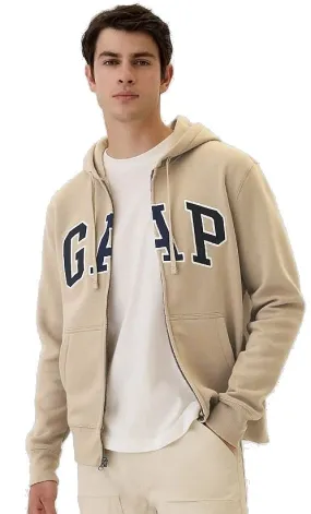 sweatshirt GAP Heritage Tri Logo Fill Zip - Khaki - men´s